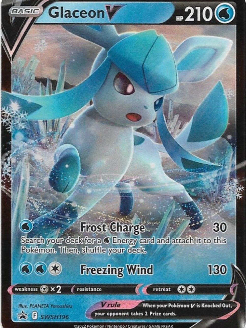 Pokemon Glaceon V SWSH196 SWSH Black Star Promo NM